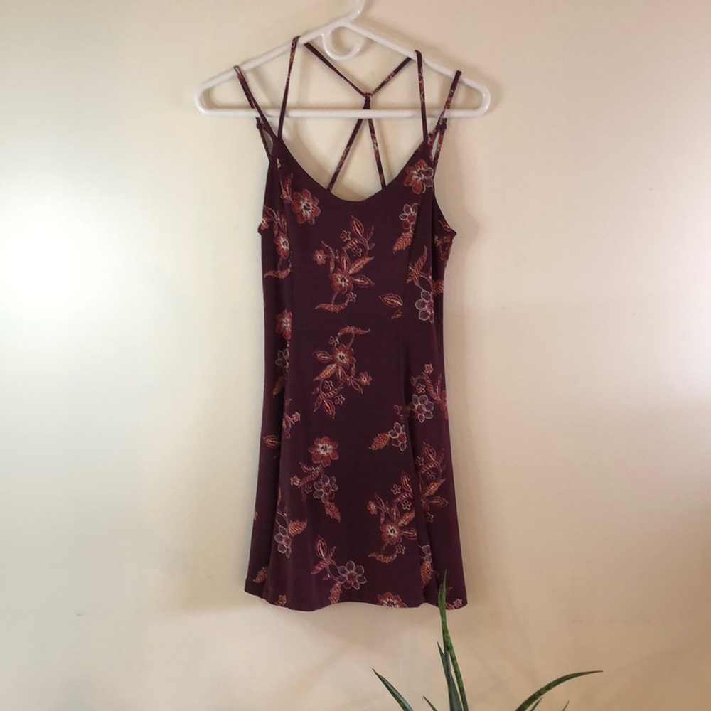 AEROPOSTALE MINI FLORAL STRAP DRESS SMALL